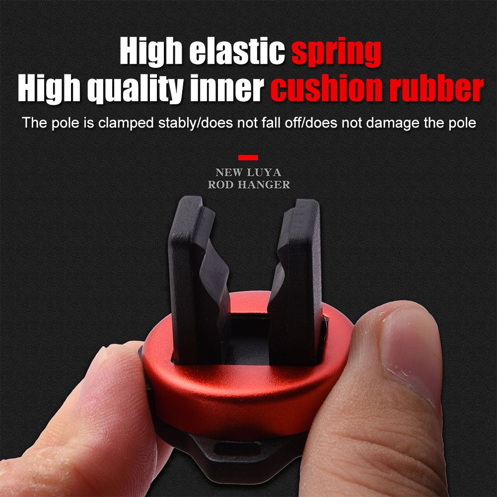Fly Fishing Rod Holder Aluminum Alloy Fishing Pole Clamp Safety Lock Housing Support Strong Fishing Tool Accessories