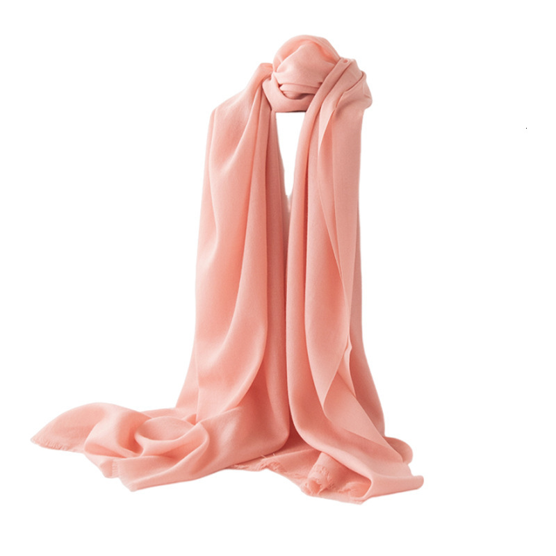 women's Carefully selected autumn and winter new scarf, fashionable elegant high-end solid color shawl