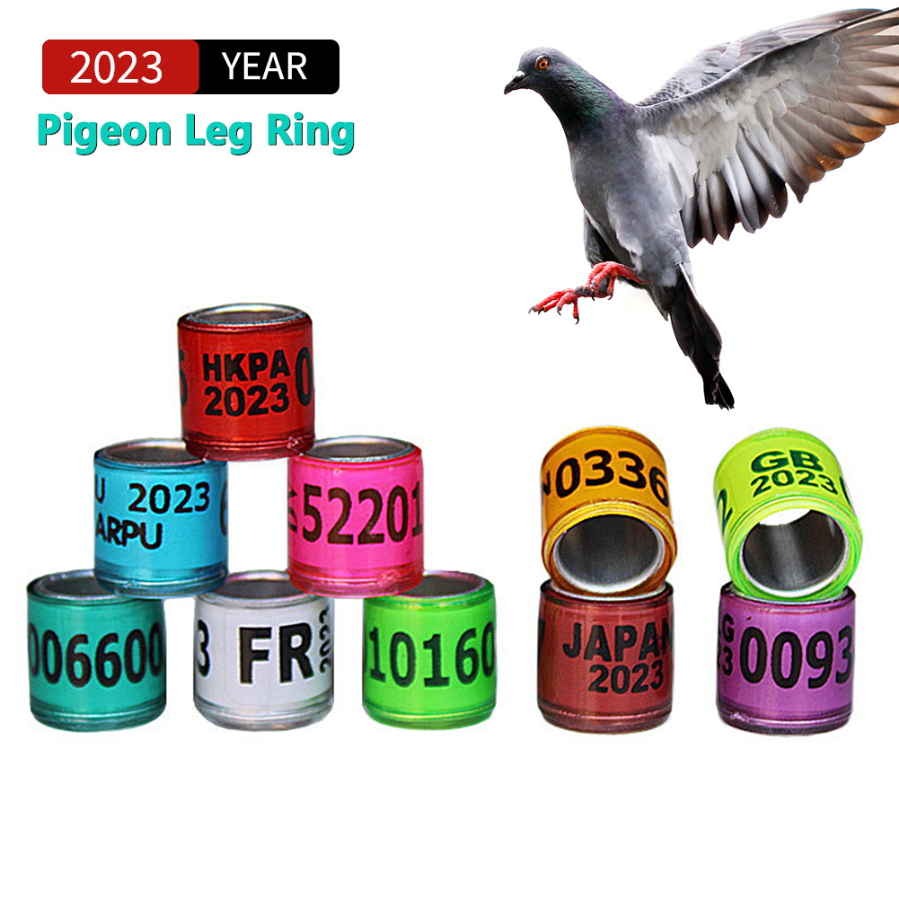 50Pcs/set 2023 Years National Pigeons Foot Ring 8x11mm Pigeons Foot Ring Parrots Leg Rings Birds Training Tool with Nnumbers