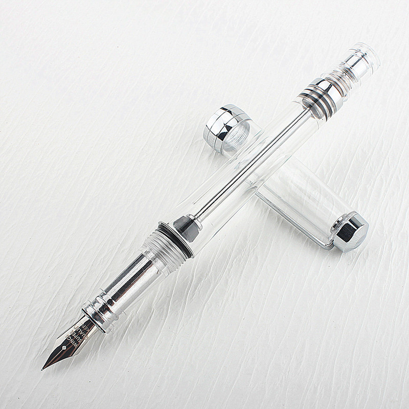 quality Yong Sheng 3013 Fountain Pen Vaccum Filling Spin Transparent EF/F new Nib Negative pressure 2025 ink color pen