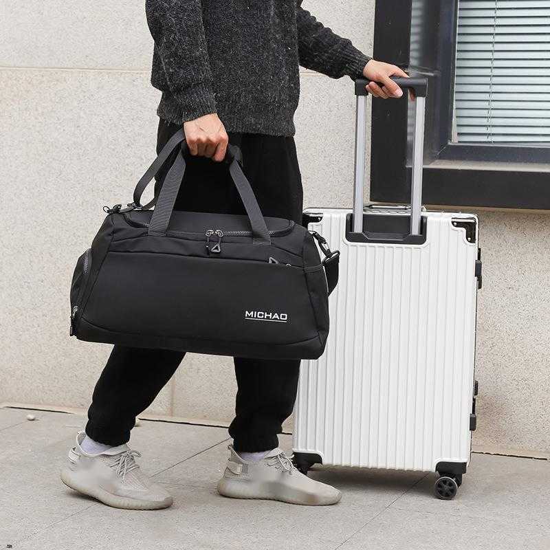 Dry Wet Separation Sports Student Sports Handbag Short Distance Travel Set Pull Rod Travel Bag Mens and Womens Large Capacity Swimming Bag