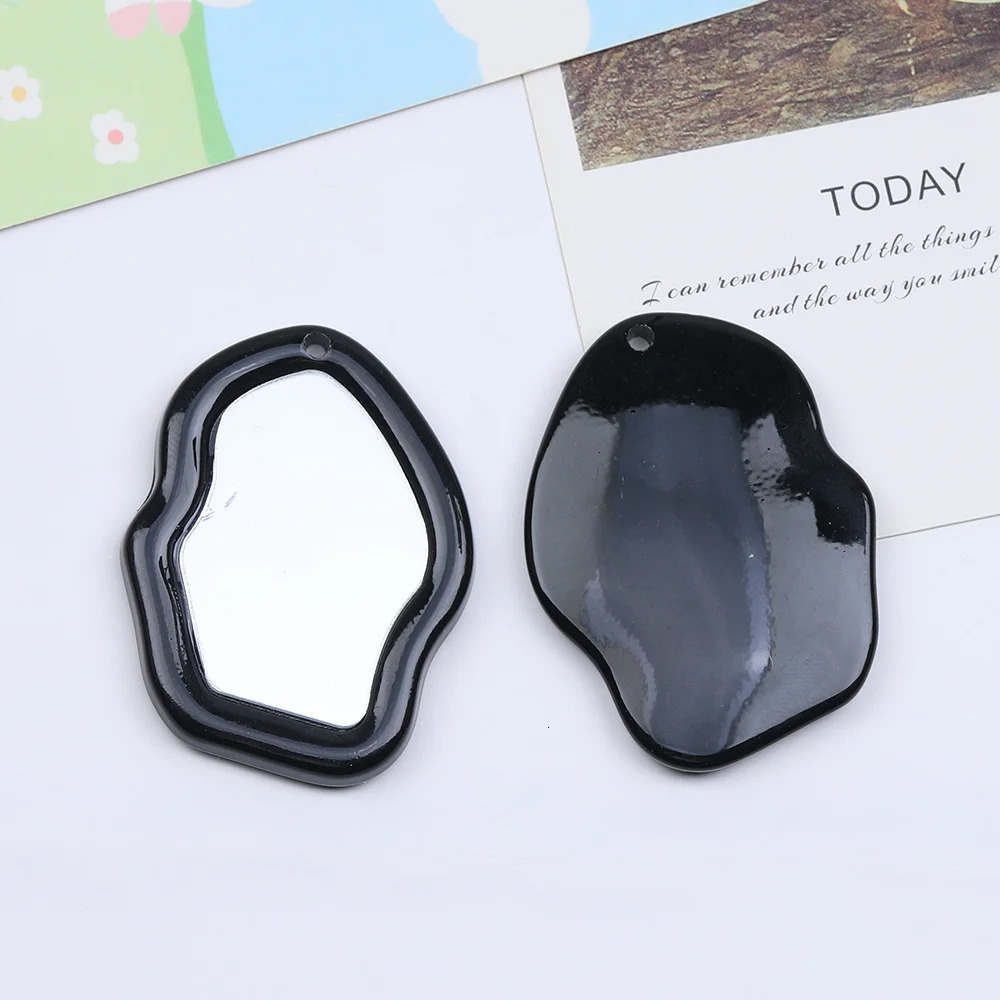 Cordial 30Pcs 47 * 62MM Charm Accessories/Handmade/DIY Pendant for Bag/Jewelry Discovery and Components/Mirror Shape #17628 241108