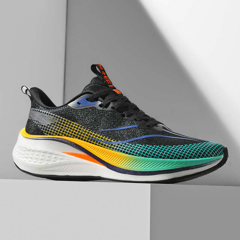 Marathon Air Cushion Carbon Plate Sports Running Shoes Men Breathable Lightweight Comfortable Athletic Tennis Sneakers Footwear