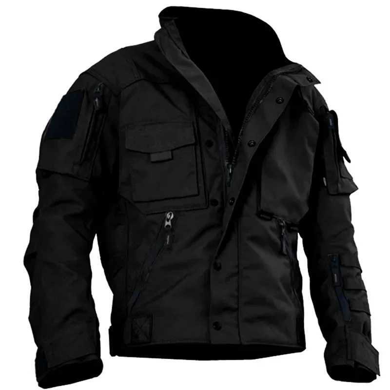 Plus size military tactical jacket mens waterproof multifunctional pocket casual bomber jacket mens jacket spring autumn S-3XL W241111