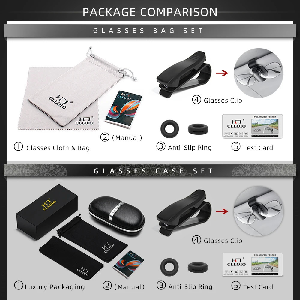 CLLOIO Top Quality Aluminum Polarized Pochromic Sunglasses Men Rimless Day Night Driving Glasses Anti- Chameleon Eyewear 240321