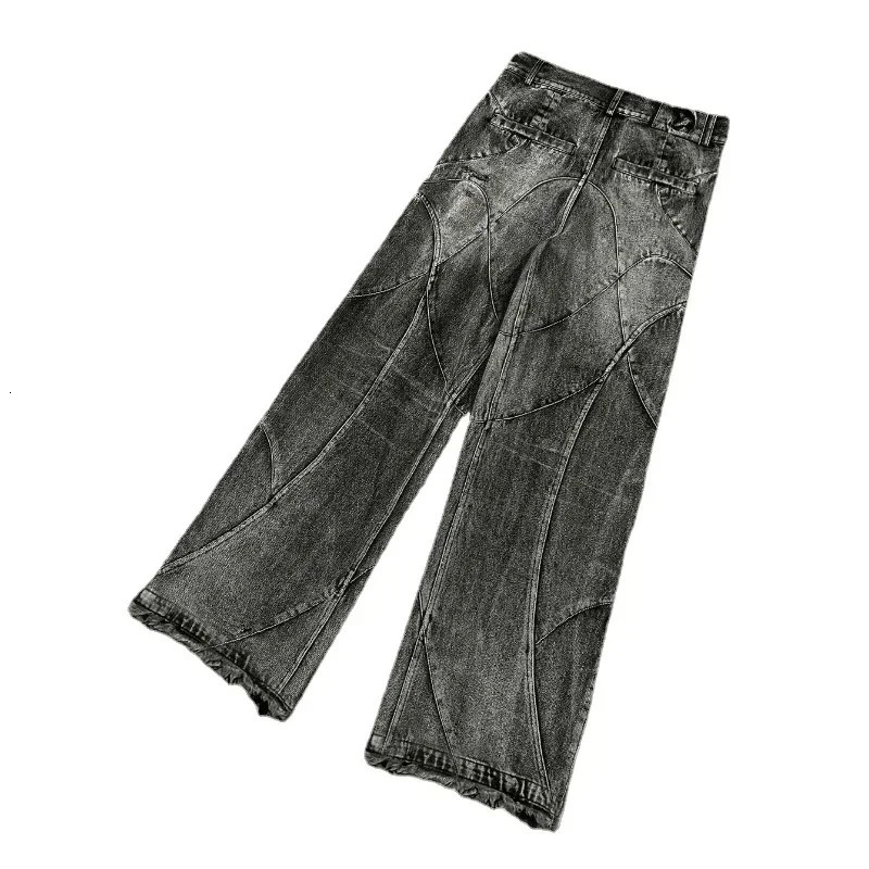 American Y2K fashion trend loose jeans mens street hip-hop casual clown oversized mop wide leg jeans couple punk jeans 241108