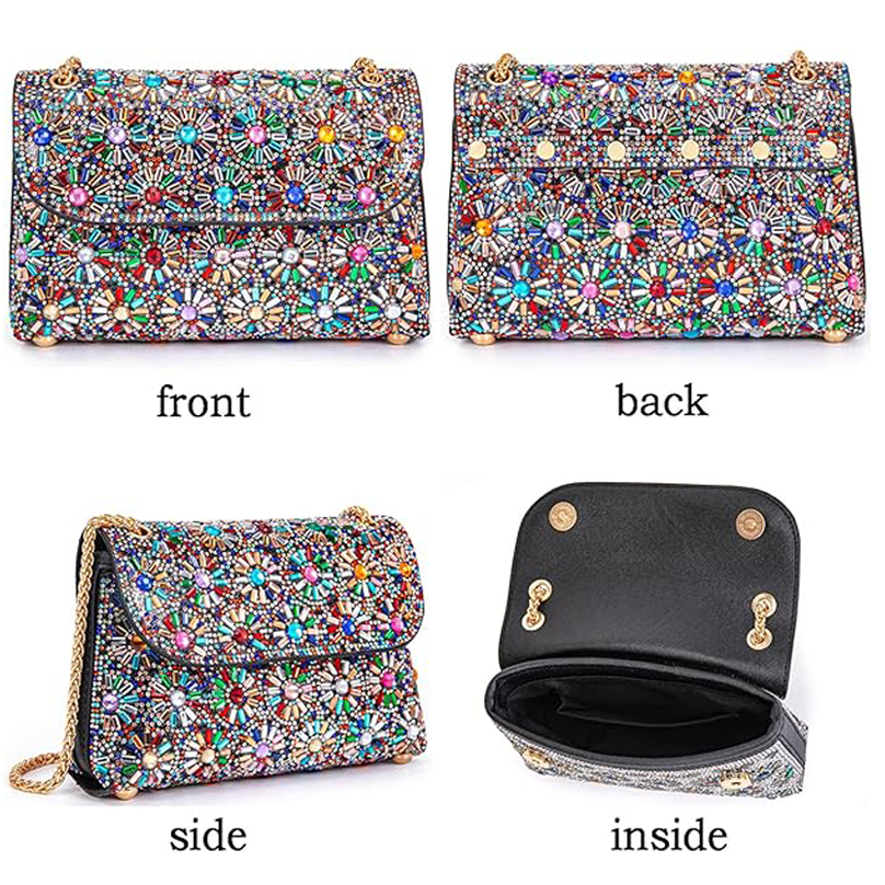 Shoulder Bags Crossbody Bag Purses Handbags Crystals Rhinestone Evening Bag for Women Clutch Purse with Chain fashion designer bag