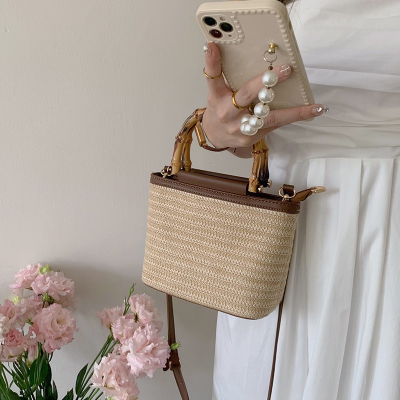 Handbags: Designer Straw Handbags Summer, Lightweight Shoulder Bag, Versatile Woven Tote for Women, Ideal Beach & Everyday Use