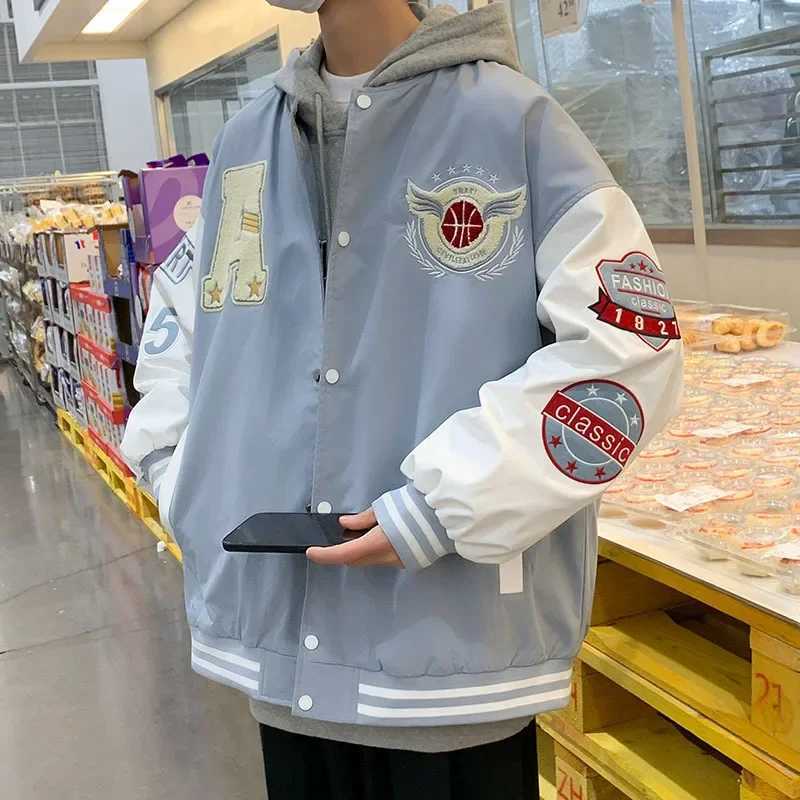 American loose bomber jacket mens casual top autumn and winter Japanese fashion brand couple jacket W241111