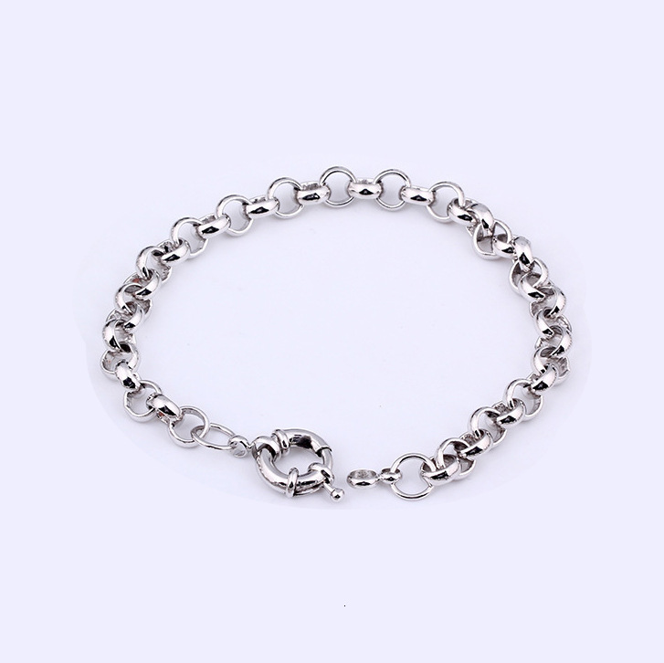 Gold Color Belcher Bolt ring Link Men Women Solid Bracelet Jewllery in 18-24cm Length 240613