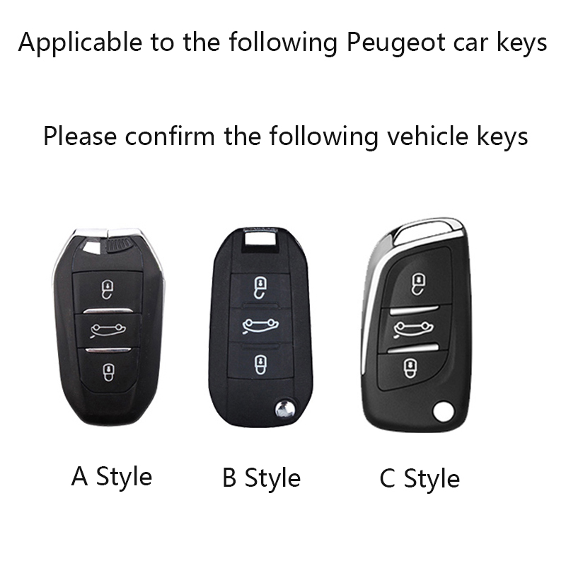 New Zinc Alloy Car Key Case Cover Shell for Peugeot 208 307 308 408 508 2008 3008 4008 5008 For Citroen C4 C3 C6 CACTUS Keychain