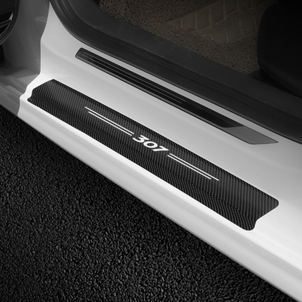 For Peugeot 308 208 107 108 206 207 301 306 307 407 408 508 2008 3008 RCZ Rifter Protective Accessories Car Door Sill Stickers