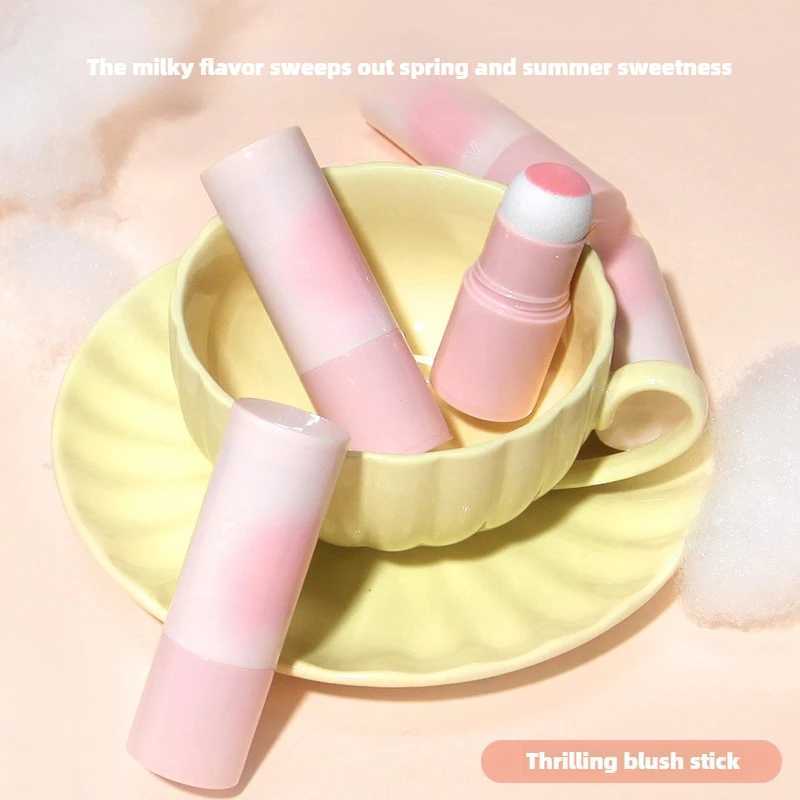 Yunrou Soft Fog Blush Stick - Energetic and Bouncy Korean Style Brightening Dual-Use for Lips and CheeksXJ241111