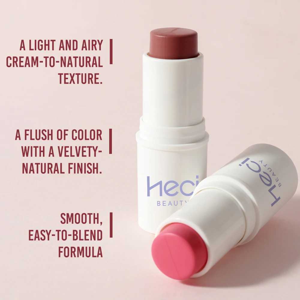 Multi-Tone Creamy Blush Stick Makeup Long-Lasting Waterproof Simple High-End Lip Cheek Tint High Pigment Hydrating Pink BlusherXJ241111