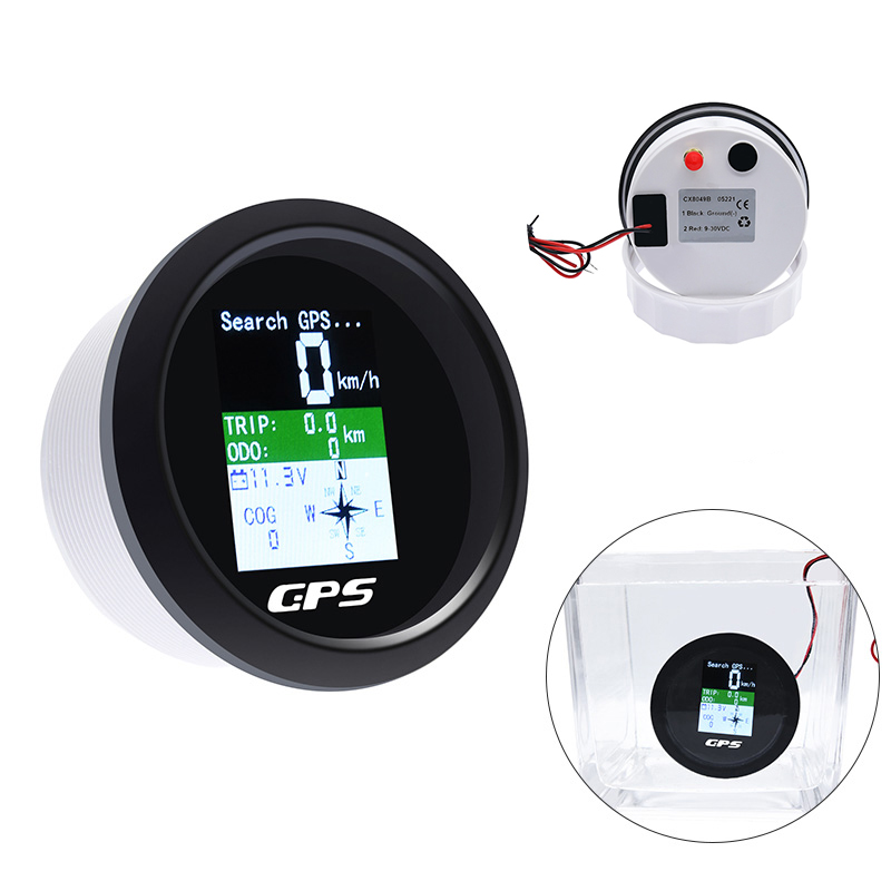 Universal 85mm Digital GPS Speedometer Odometer with GPS Antenna Waterproof TFT Screen Voltmeter for Boat Car Motorcycle 12V 24V