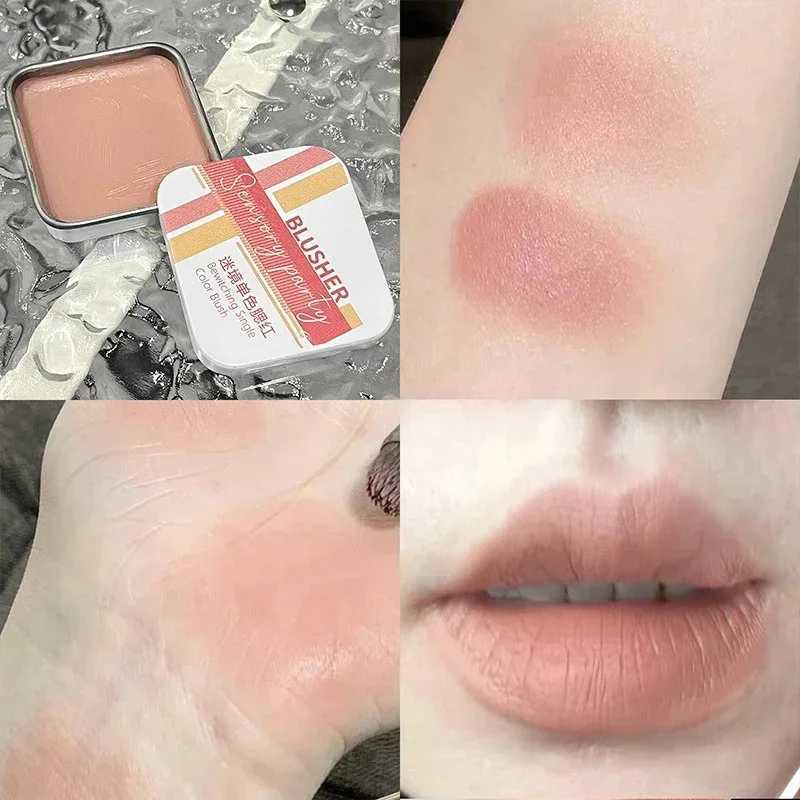Matte Blush Lipstick Cream 2 in1 Lasting Natural Mud Brightening Moisturizing Lip Cheek Balm Face Blusher Waterproof Face MakeupXJ241111