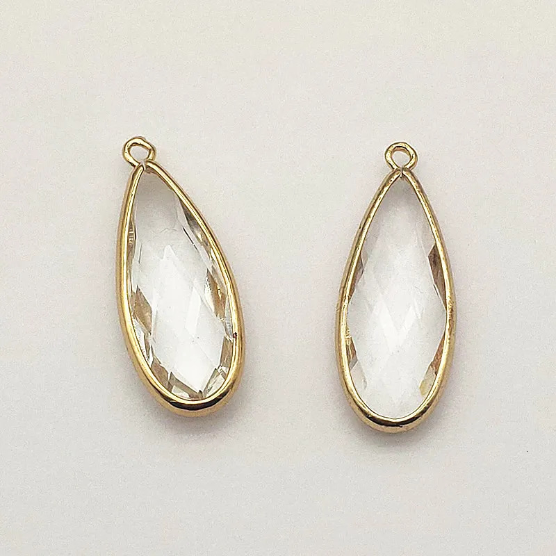 incoming 37x14mm 50 piece crystal charm pendant used for handmade necklaces earrings DIY accessories jewelry discovery and components 241108