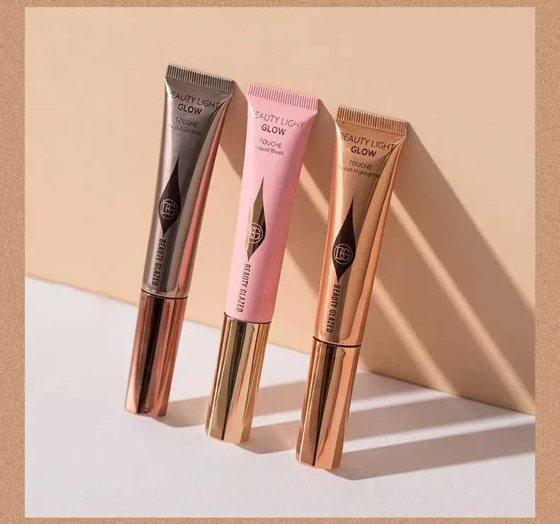 BEAUTY GLAZED Liquid Blush Velvet Matte Natural Cream Multi-use Cheek Eye Tint Peach Applicator Makeup Cosmetic 2023XJ241111
