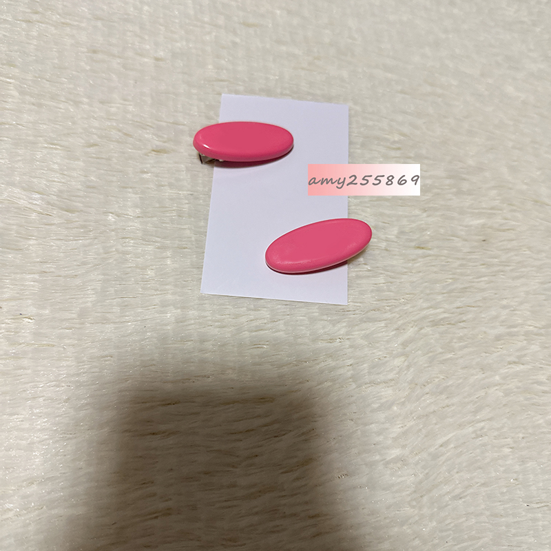 4X2CM Party gift classic diamond studded letter hair clips acrylic rose red hairpins fashion bobby pin