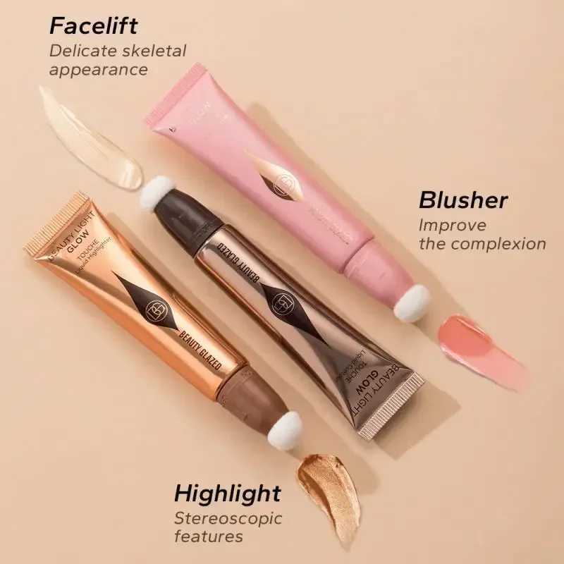 BEAUTY GLAZED Liquid Blush Velvet Matte Natural Cream Multi-use Cheek Eye Tint Peach Applicator Makeup Cosmetic 2023XJ241111