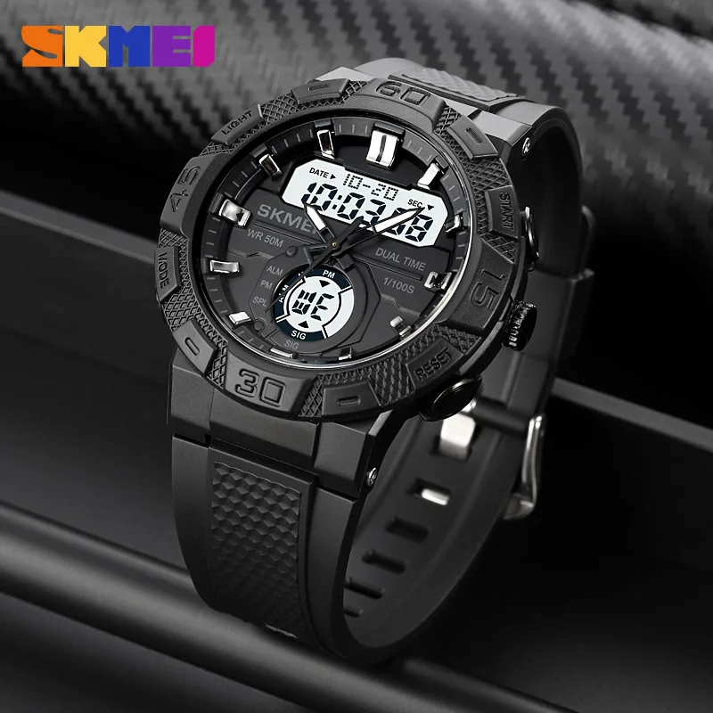 SKMEI Multifunctional LED Light Digital Sport Watch Mens Casual Stopwatch Clendar Clock 2025 50M new Waterproof Wristwatches reloj hombre