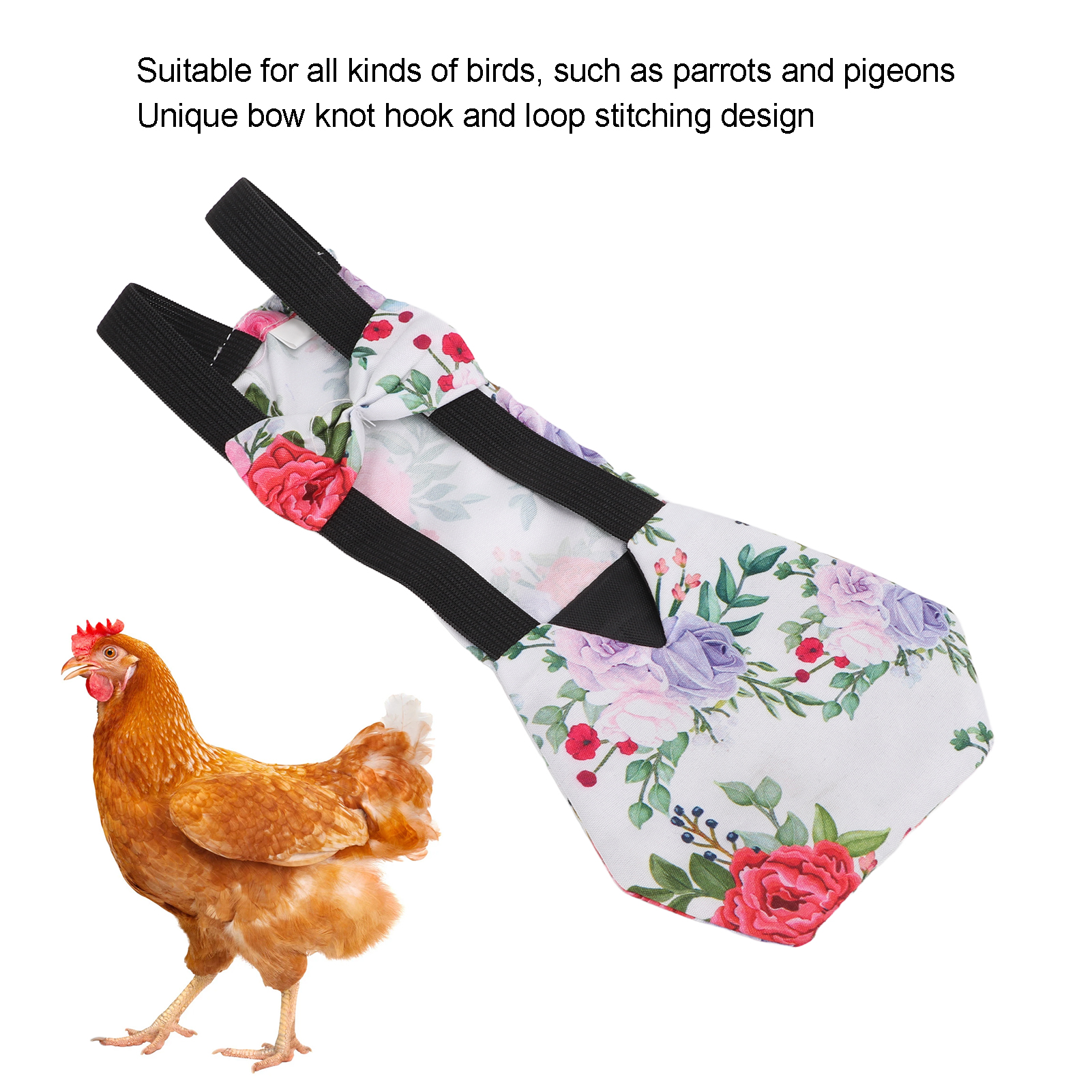 Pet Supplies Duck Diapers Goose Flight Suits Washable Breathable Nappy With Elastic Band Bowknot Design Cute Chicken Diapers