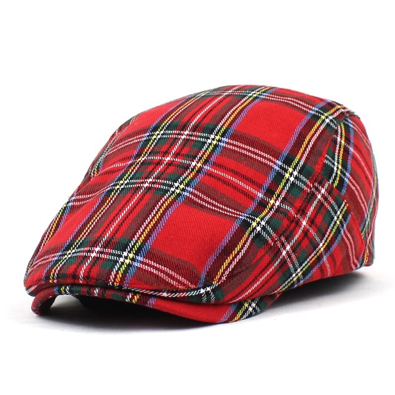 Men's Hats Autumn Winter British Western Style Striped Berets Caps Warm Wool Advanced Flat Ivy Cap Vintage Beret for Men
