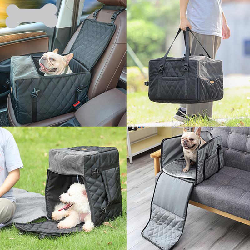 Others Dog Carrier Travel Dog Car Seat Cover Folding Hammock Pet Carriers Bag Carrying For Cats Dogs Transportin Perro Autostoel Hond Dog Carriers H25