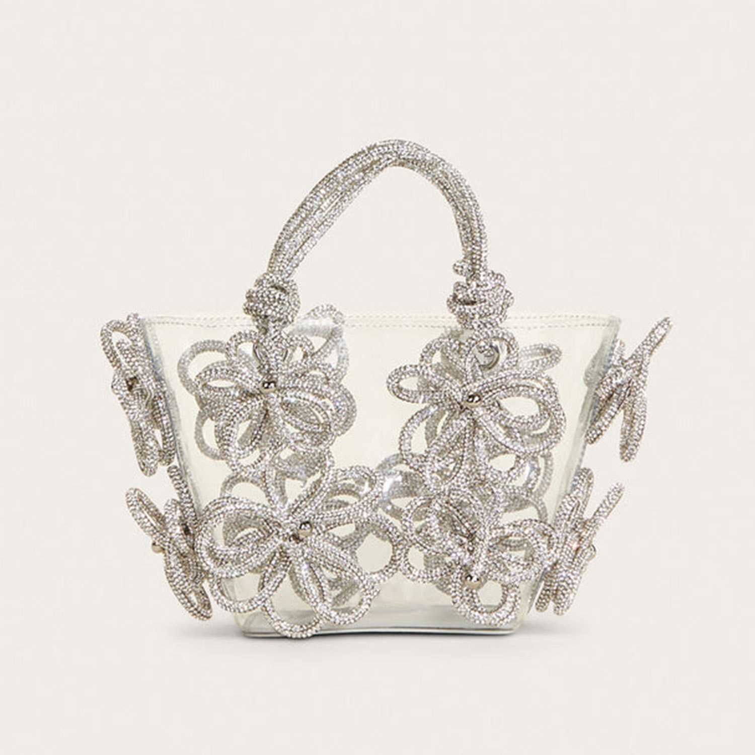 Flower Rhinestone Evening Bags For Women transparent 2023 Luxury Designer Crystal Clutch Purses Handbag Ladies Wedding Party