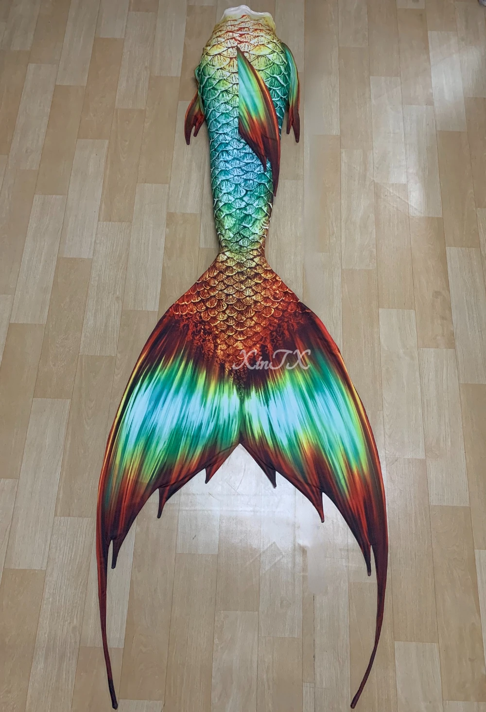 Adults Mermaid Tail Swimsuit Can Add Monofin Swimming Cosplay Green Blue Tail Mermaid Halloween Oceanariums Workers