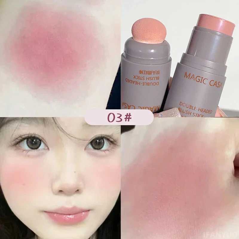 Double-ended Blush Sticks Waterproof Brightening Face Contouring Shadow Blusher Long-lasting Tint Cheek Korean Makeups CosmeticsXJ241111