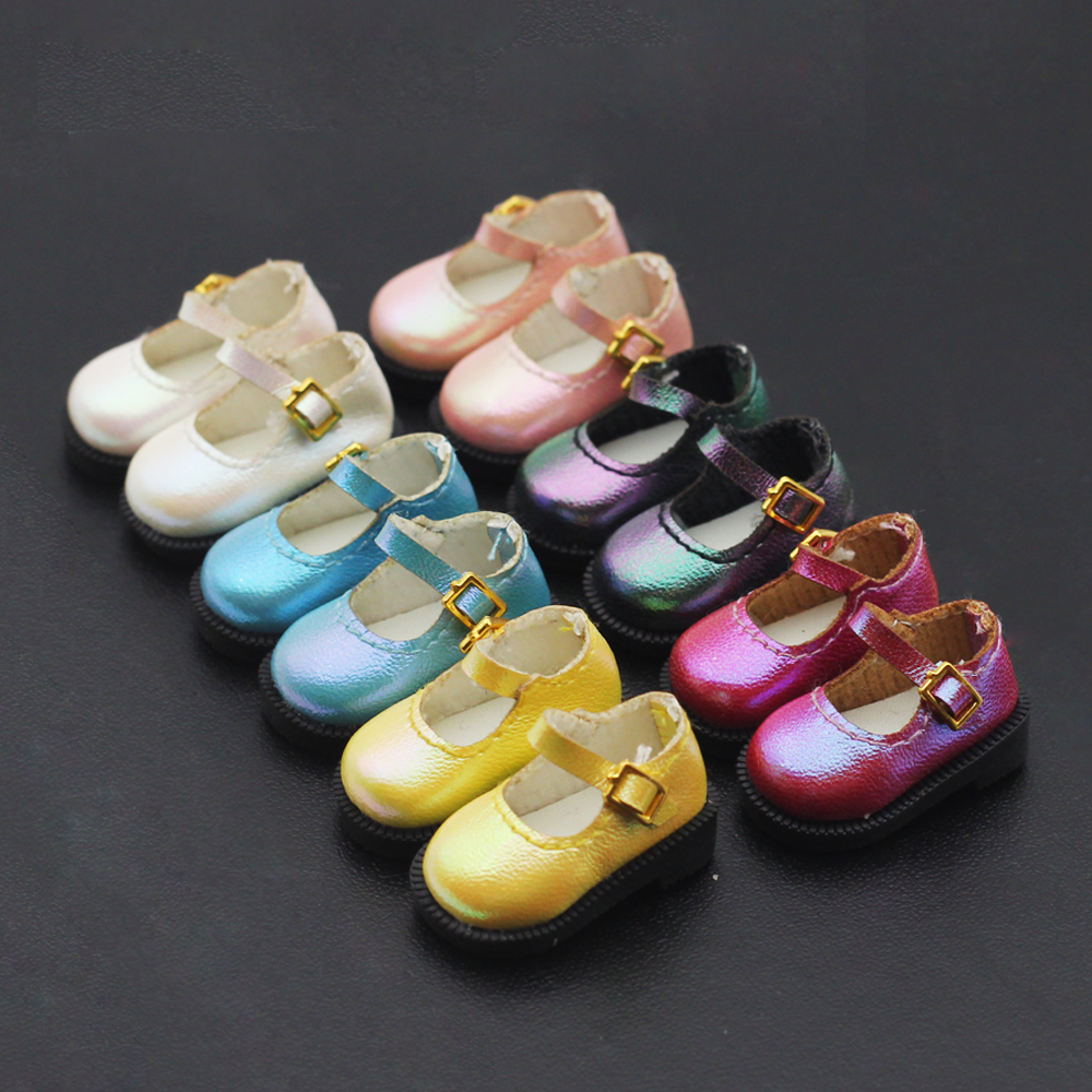 Small 1/6BJD Shoes PU Leather Shoes For OB24,OB22.Big Fish Body, Fat Fish Body,1/8 BJD,3 .2 X 1.6cm Doll Shoes Accessories