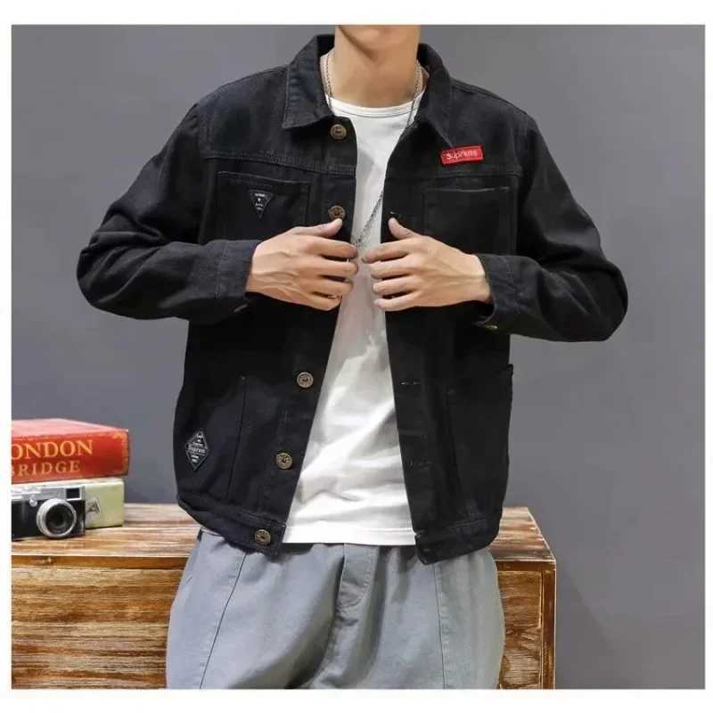 Camouflage jacket mens spring and autumn thin aviation sports jacket fashionable flight pattern denim mens W241111