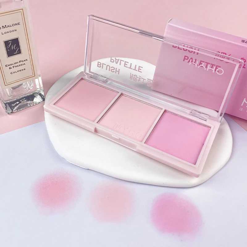 3 Color Nude Makeup Natural Matte Blush Palette Milk Tea pink Lasting Blusher Blue Orange Rubor Cheek Tint Dupes Makeup CosmeticXJ241111