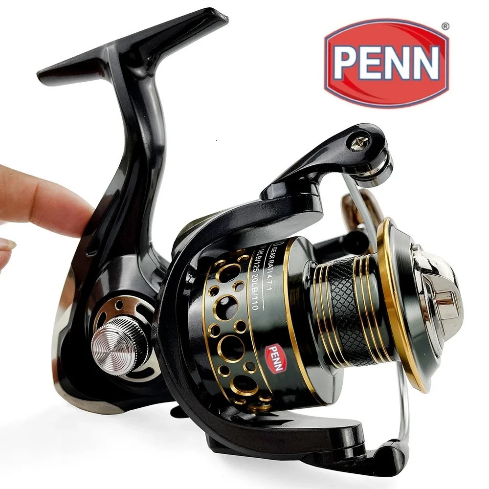 PENN Fishing Reel with 131 Bearings Max Drag 18KG Gear Ratio 4.7 15.2 1 Comes with PE Fishing Line As Gift 240411