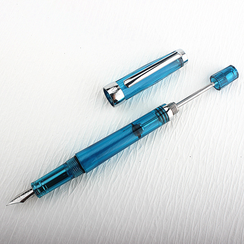quality Yong Sheng 3013 Fountain Pen Vaccum Filling Spin Transparent EF/F new Nib Negative pressure 2025 ink color pen