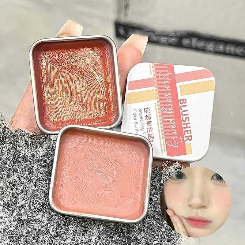 Matte Blush Lipstick Cream 2 in1 Lasting Natural Mud Brightening Moisturizing Lip Cheek Balm Face Blusher Waterproof Face MakeupXJ241111