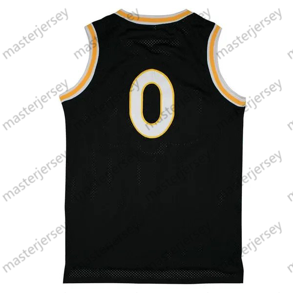 Men's Basketball Jersey Sweatshirt - Embroidered Classic Number 0 -Movie Mesh Sleeveless Stitched Spot Goods Jerseys Breathable Slight Stretch Po