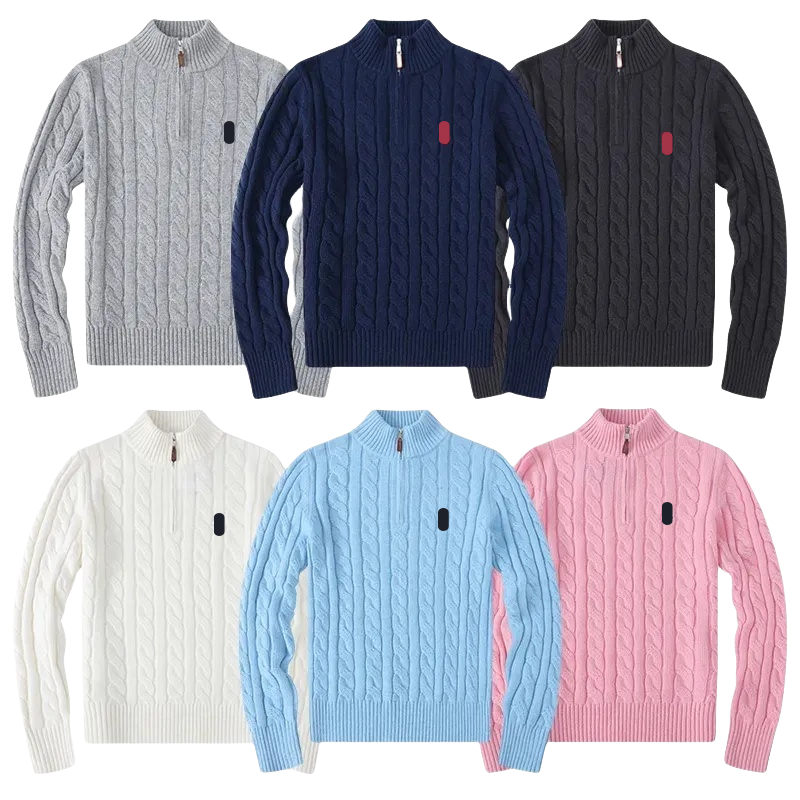 designer sweater men mens jumpers sweater half pull zip knit sweater designer sweater women autumn winter luxury casual long sleeve round neck unisex jumper S-2XL