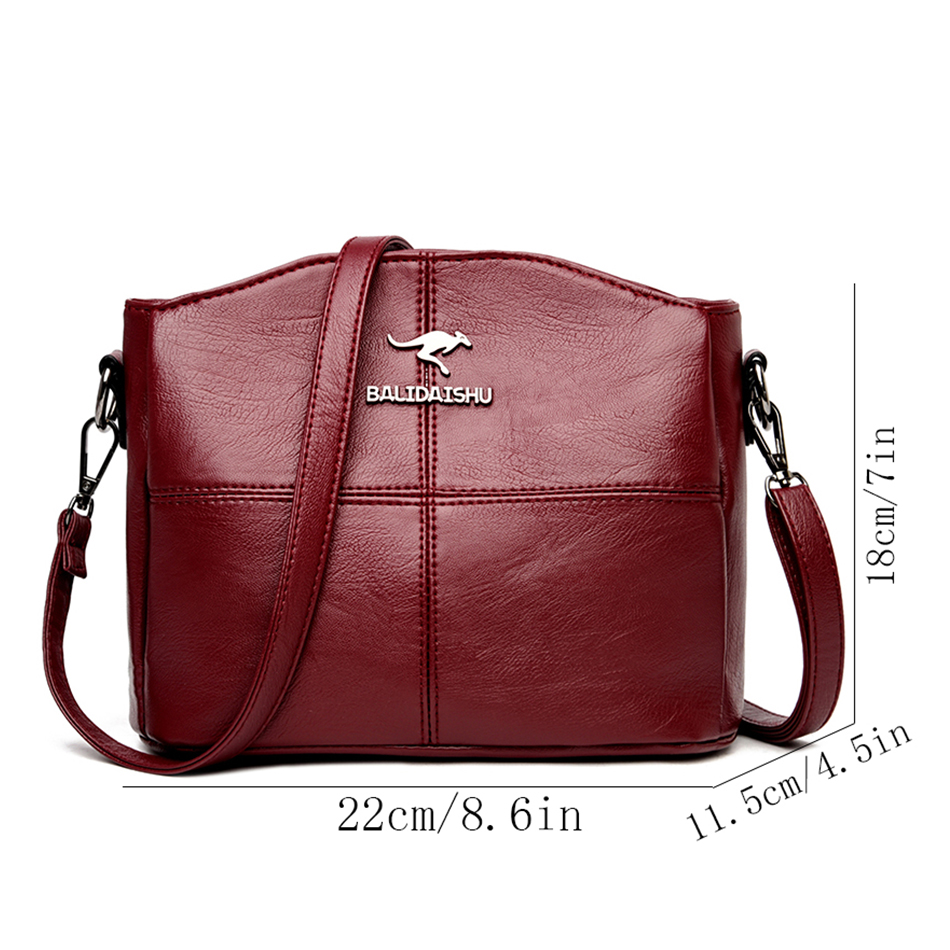 Free Shipping Small PU Leather Shoulder Crossbody Bags for Women Luxury Designer Handbags Purses Female Messenger Bag Sac A Main