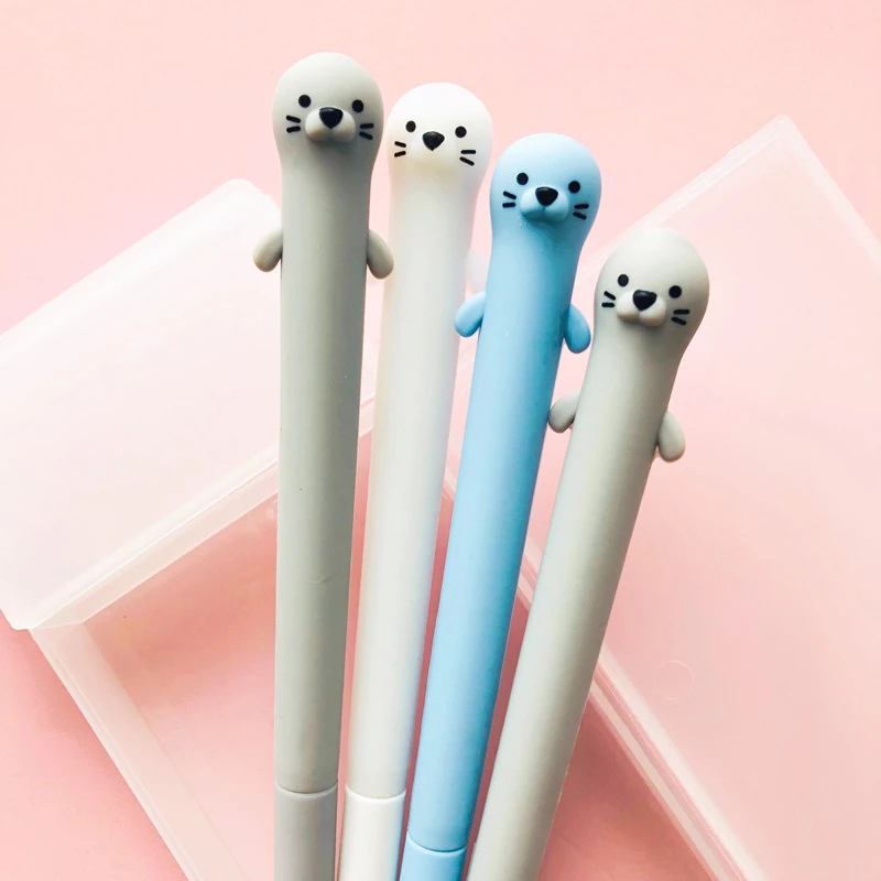 Cute Otter Silicone Gel Pen Rollerball Pen School Office Supply Student Stationery Writing Signing Tool Black Ink 0.5mm