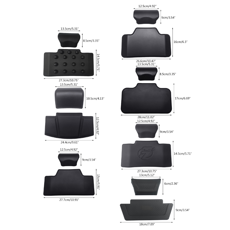 Motorcycle Passenger Backrest Back Pad Universal Self-adhesive Shockproof Moto Rear Top Case Box Luggage Cushion