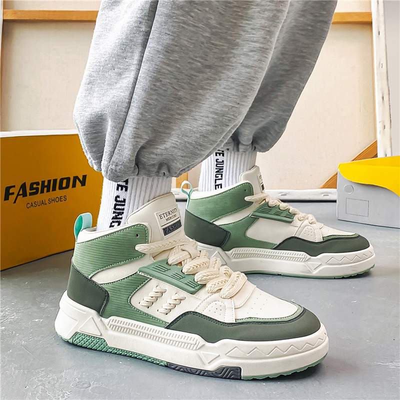 Men's Spring and Autumn New Korean High Top Casual Shoes Free Shipping.