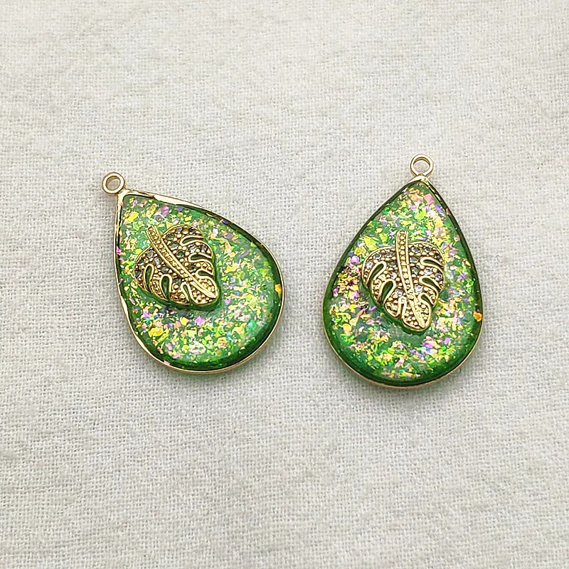 incoming 28x18mm 50pcs cubic zirconia pendant used for handmade jewelry earrings necklace accessories DIY accessories 241108