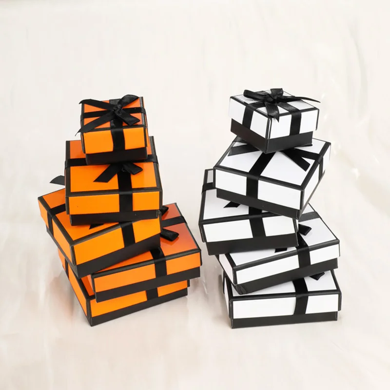 Jewelry Holder Gift Box Earrings Necklace Bracelet Container Jewelry Box Jewelry Packaging Delicate Orange Style Bow Tie