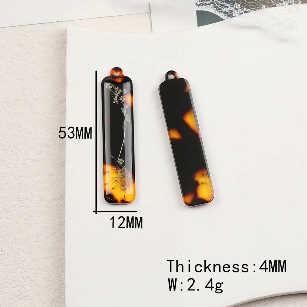 Cordial 40Pcs Jewelry Discovery and Components/Handmade/DIY Pendant/Resin Charm Mixed Natural Dried Flowers #17295 241108