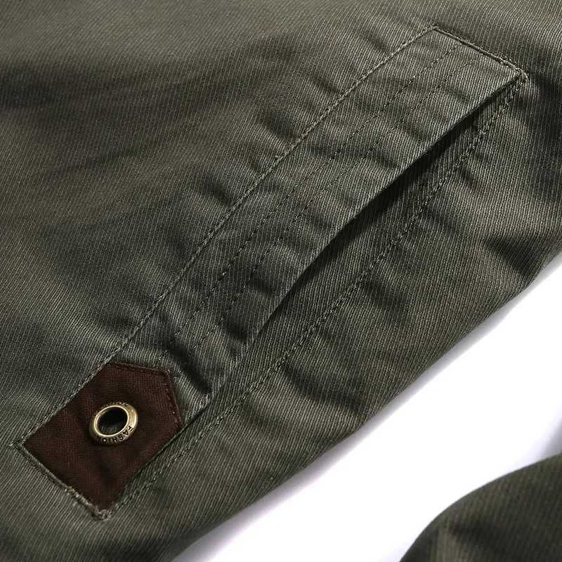 Bomber jacket tactical jacket mens autumn spring Plus size outdoor pilot cargo jacket mens trend jacket W241111
