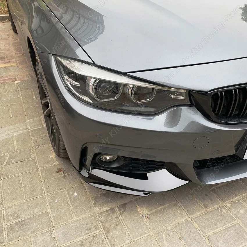 For BMW 4 Series F32 F33 F36 Front Bumper Lip Spoiler Fog Lamp Grille Trim Cover Side Splitters 420i 430i 2013-2021 M-Sport