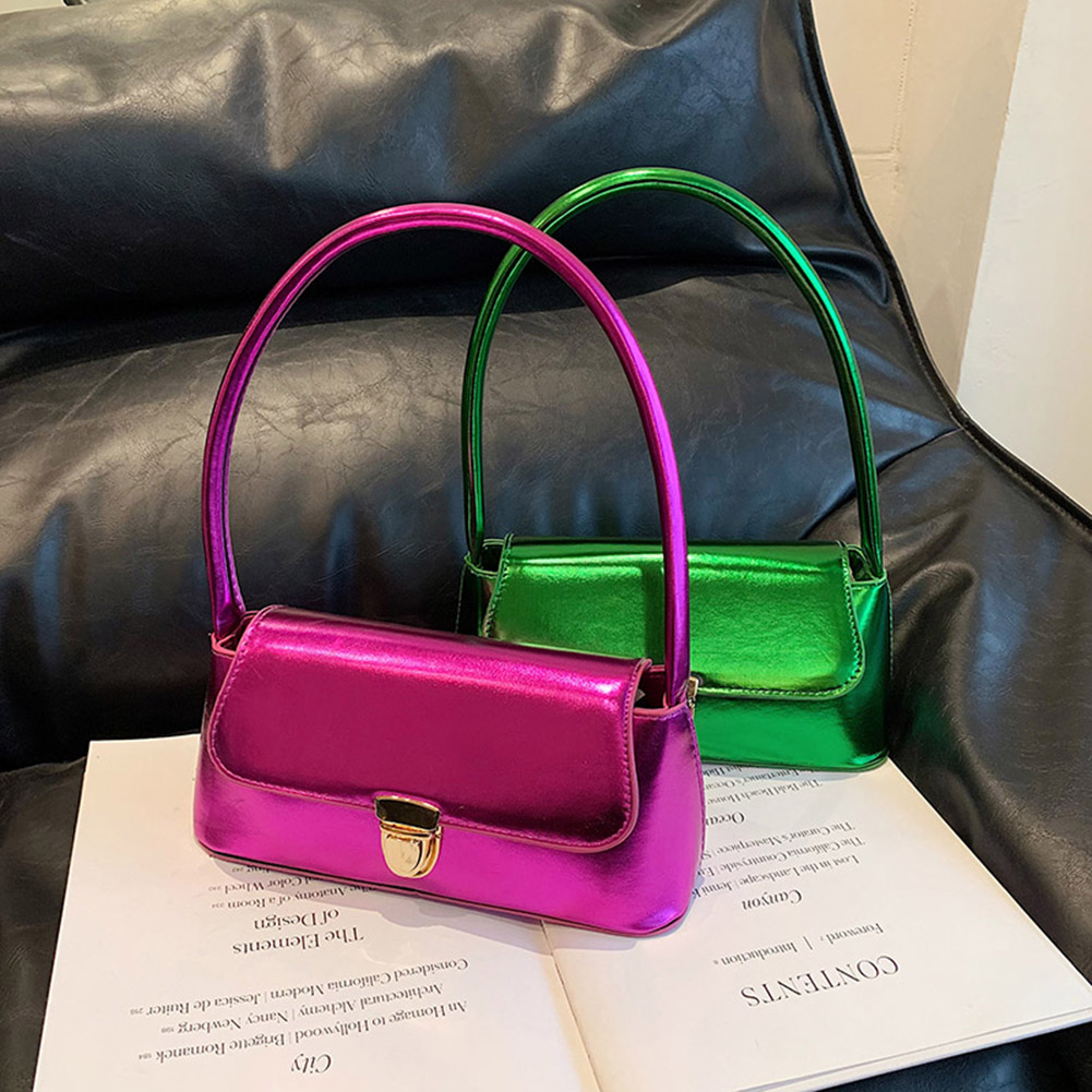 Brand Luxury Designer Shiny Women Armpit Bag Y2k Chic Female Shoulder Bags Party Clutches Trend Lady Purses And Handbags Totes