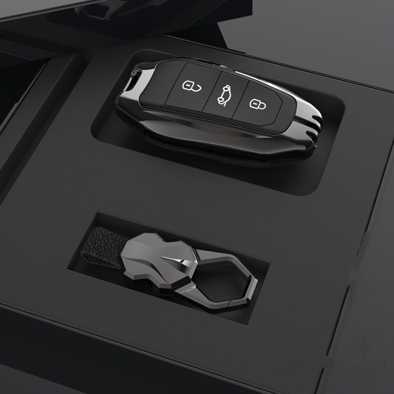 New Zinc Alloy Car Key Case Cover Shell for Peugeot 208 307 308 408 508 2008 3008 4008 5008 For Citroen C4 C3 C6 CACTUS Keychain